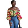 African Style Lapa Crop Top Dress-Blue