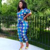 African Style off the Shoulder Jump Suit