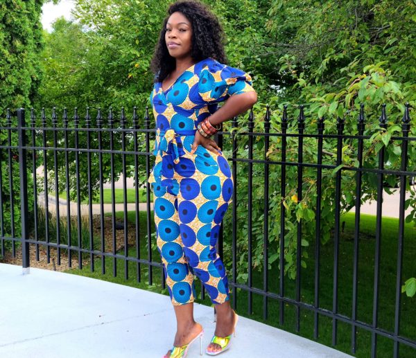 African Style off the Shoulder Jump Suit