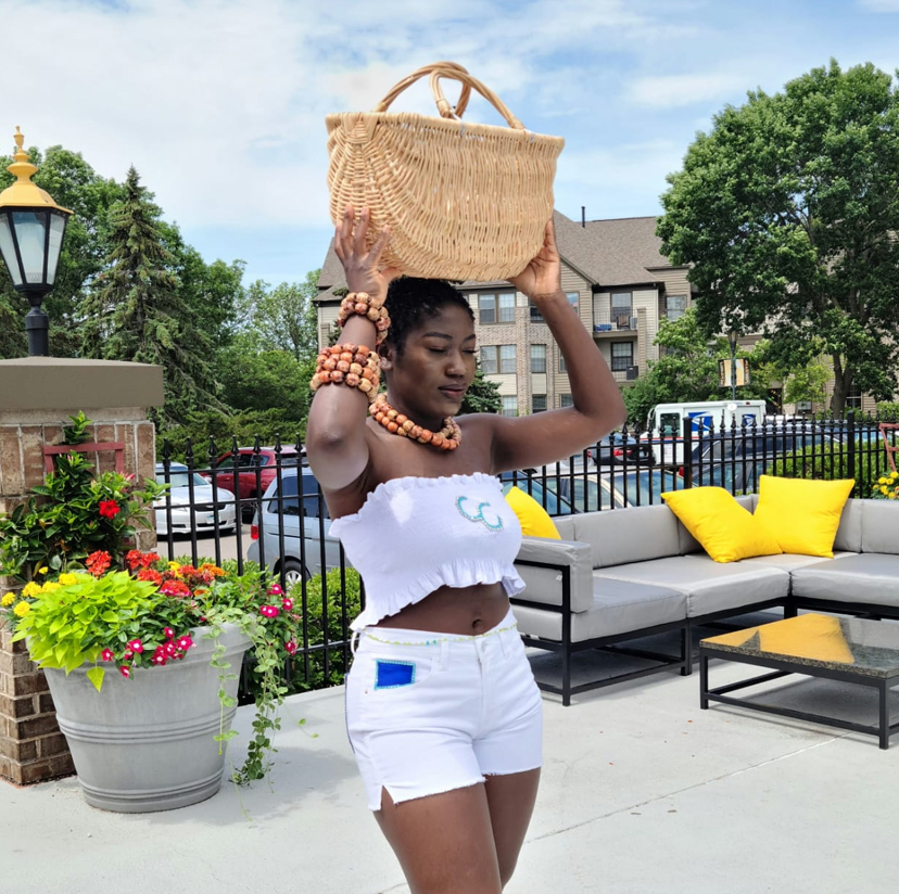 African Traditional Rattan Handbags For Women