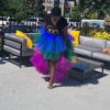 Multi Color Skirt Dress-Frontside