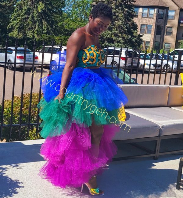 Countrygeh Multi Color Long Tulle Skirt