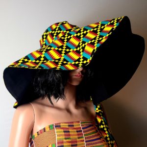 Ankara Fabric Floral Hat