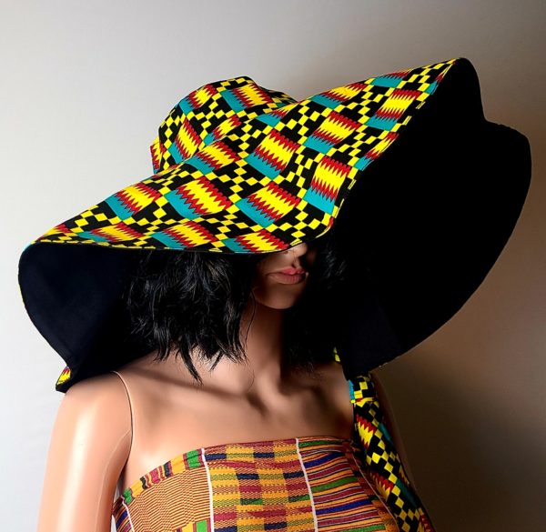 Ankara Fabric Floral Hat