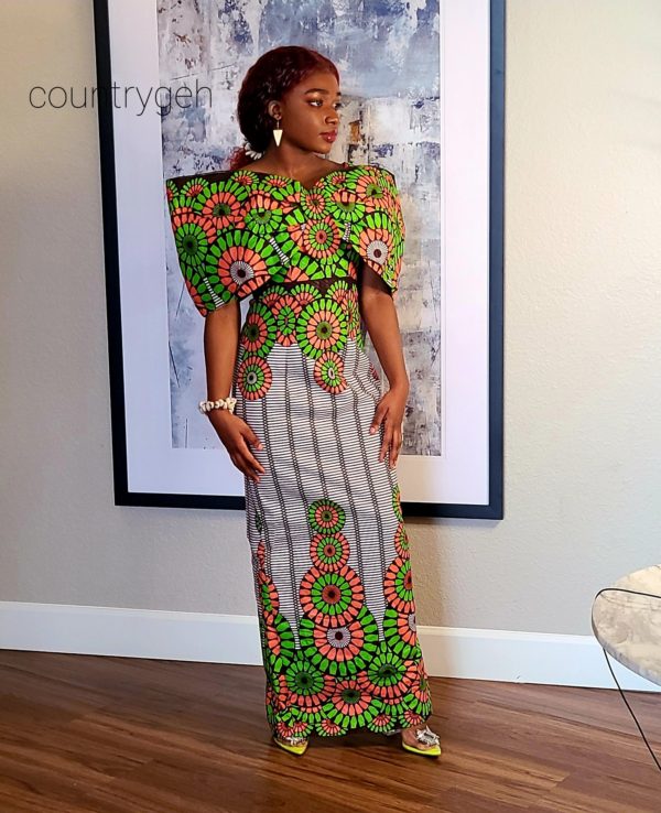 Ankara African Classic Ballroom Dress