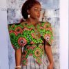 Ankara African Classis ballroom Dress-Frontside