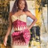 African Women Dress-Pink