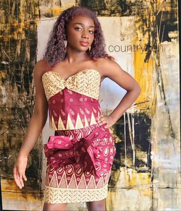 African Women Dress-Pink