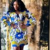 African Ankara Wx Dress Dress Frontside