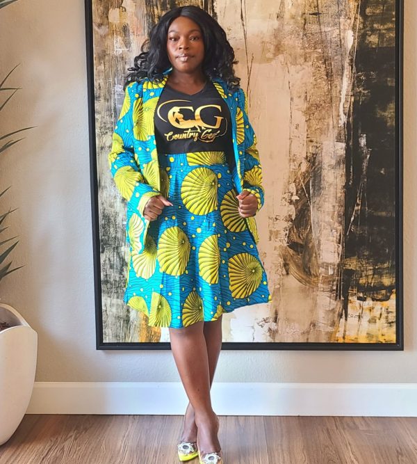 Ankara African Two Pieces Outfit Frontside