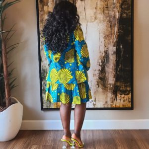 Ankara African Two Pieces Outfit Backside