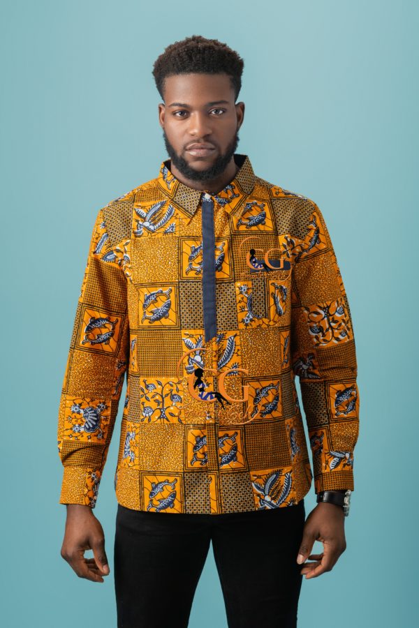 African Long Sleeve Men T-shirt