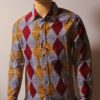 African Ankara Print Shirt Front side