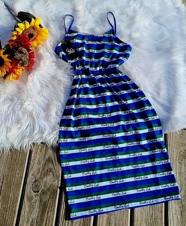 Blue Midi Sun Dress